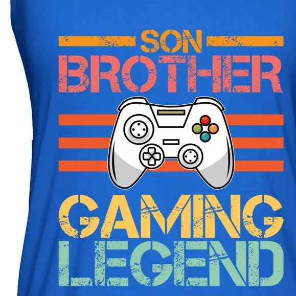 Son Brother Gaming Legend Gamer Family Gaming Brothers Gift Ladies Essential Flowy Tank