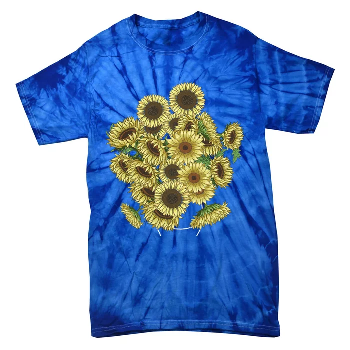 Sunflower Bouquet Gift Cute Floral Vintage Sunflower Gift Tie-Dye T-Shirt