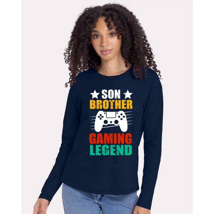 Son Brother Gaming Legend Womens Cotton Relaxed Long Sleeve T-Shirt