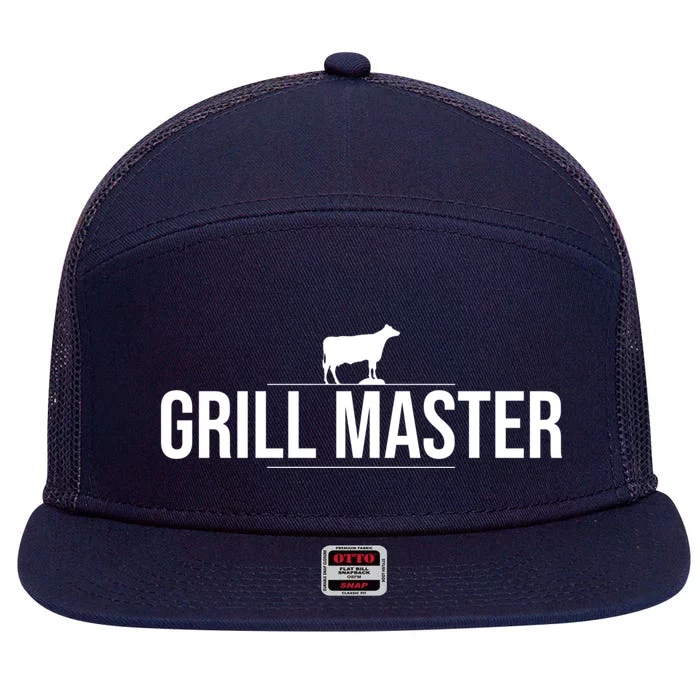 Smoking Bbq Grill Master Bbq Grilling Cute Gift 7 Panel Mesh Trucker Snapback Hat