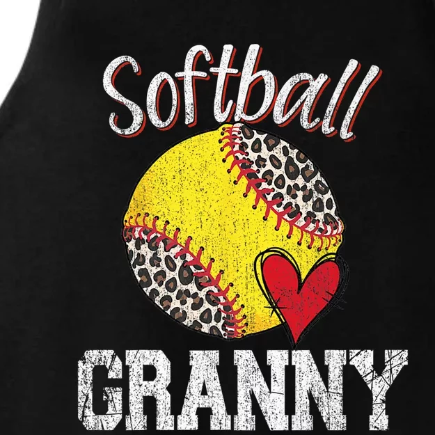 Softball Baseball Granny Leopard Mothers Day Gifts Ladies Tri-Blend Wicking Tank