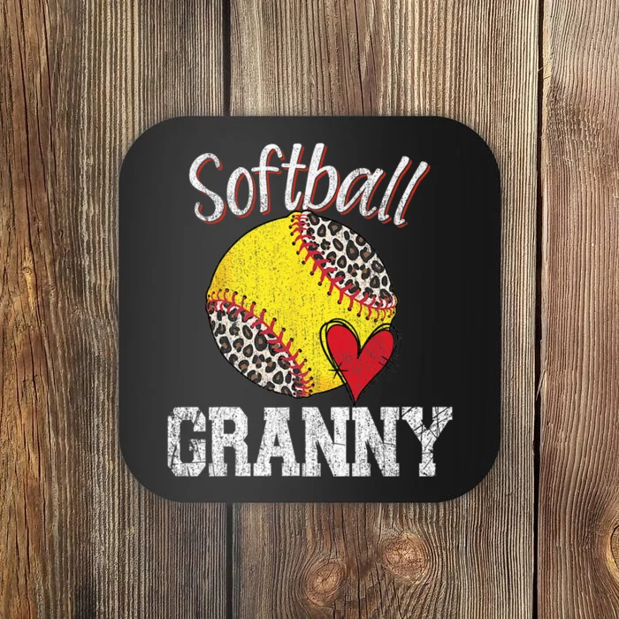 Softball Baseball Granny Leopard Mothers Day Gifts Coaster