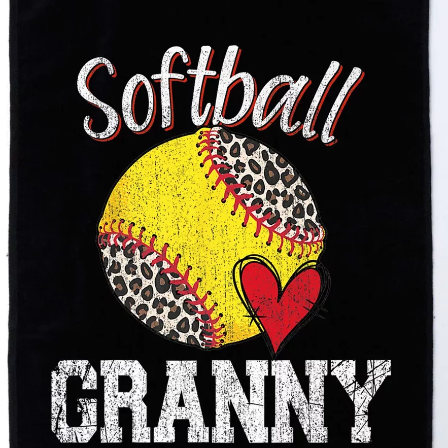 Softball Baseball Granny Leopard Mothers Day Gifts Platinum Collection Golf Towel