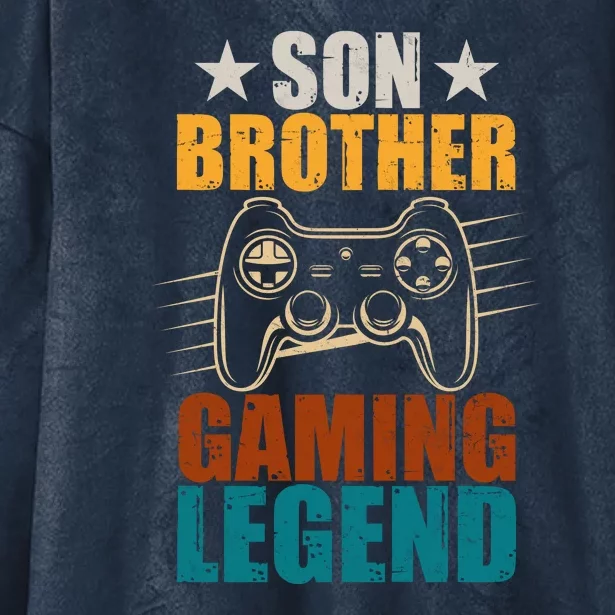 Son Brother Gaming Legend Gamer Hooded Wearable Blanket