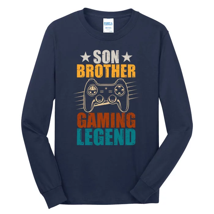 Son Brother Gaming Legend Gamer Tall Long Sleeve T-Shirt