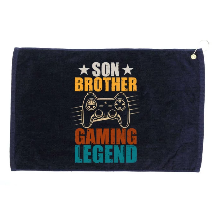 Son Brother Gaming Legend Gamer Grommeted Golf Towel