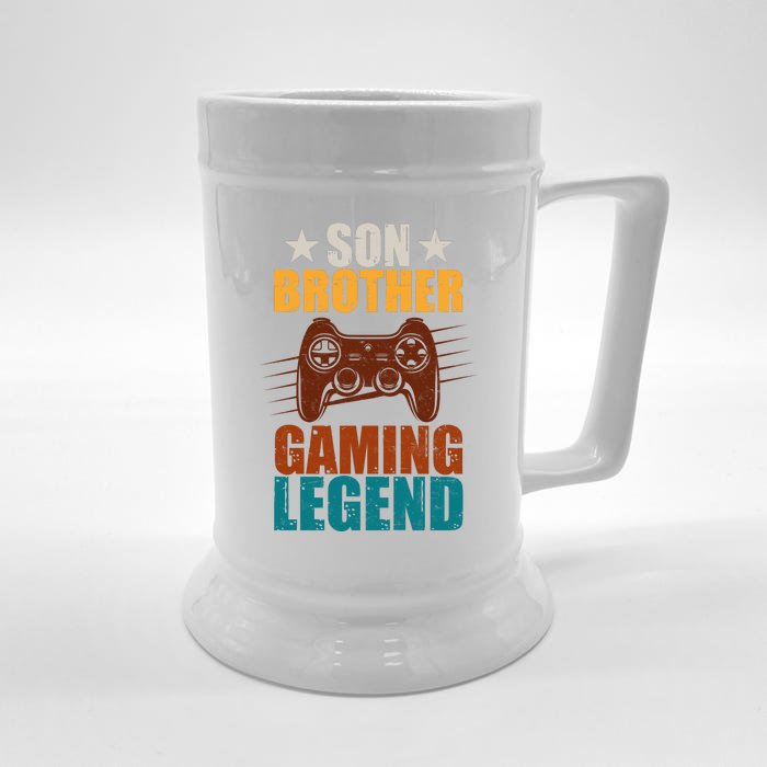 Son Brother Gaming Legend Gamer Front & Back Beer Stein