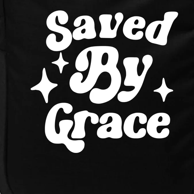 Saved By Grace Motivational Christian Retro Impact Tech Backpack