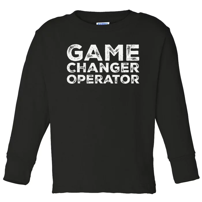 Softball & Baseball Game Scorekeeper Changer Operator Design Toddler Long Sleeve Shirt