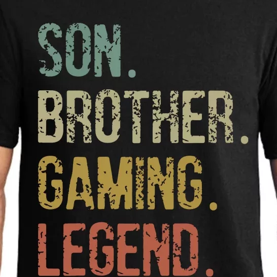 Son Brother Gaming Legend A Funny Retro 70s Gaming Pajama Set