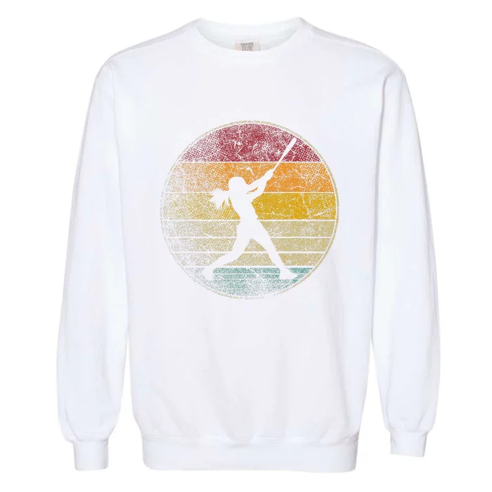 Softball Ball Girl Women Gift Garment-Dyed Sweatshirt