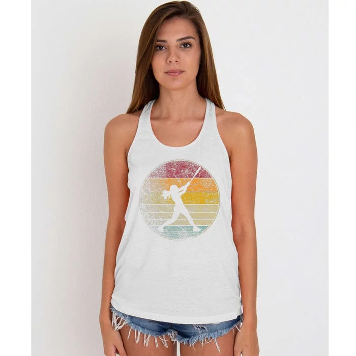 Softball Ball Girl Women Gift Women's Knotted Racerback Tank