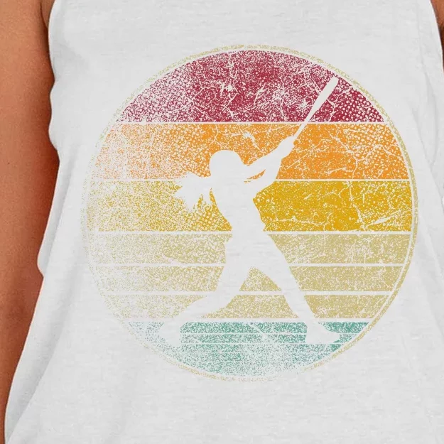 Softball Ball Girl Women Gift Women's Knotted Racerback Tank