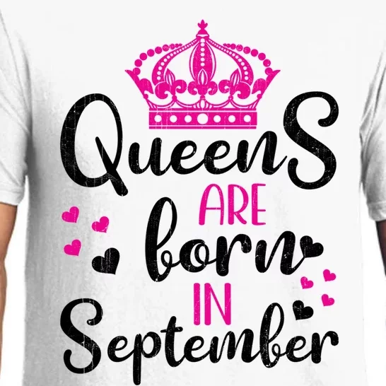 September Bday Gift Queens Are Born In September Gift Pajama Set