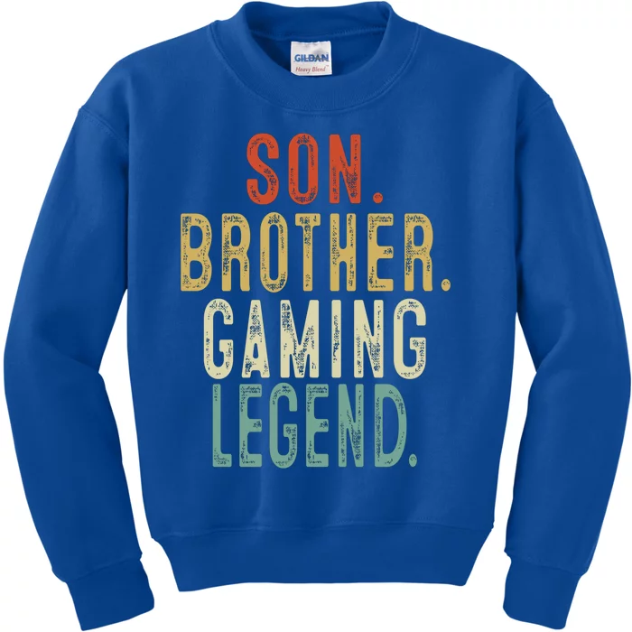 Son Brother Gaming Legend Cool Gift Kids Sweatshirt