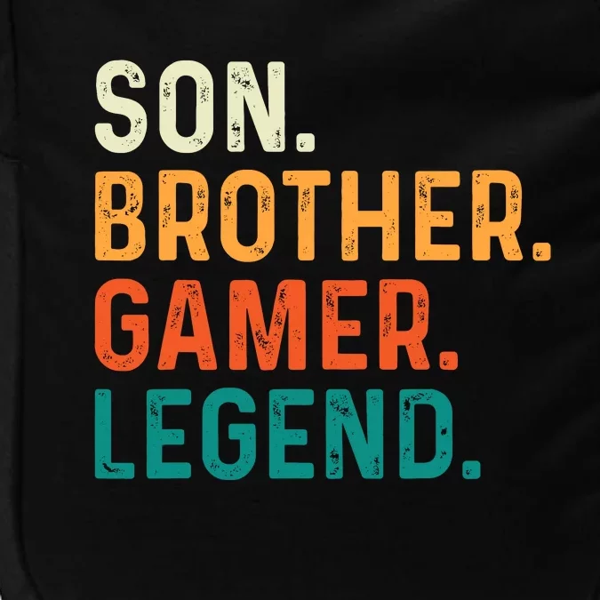 Son Brother Gamer Legend Funny Gaming Impact Tech Backpack