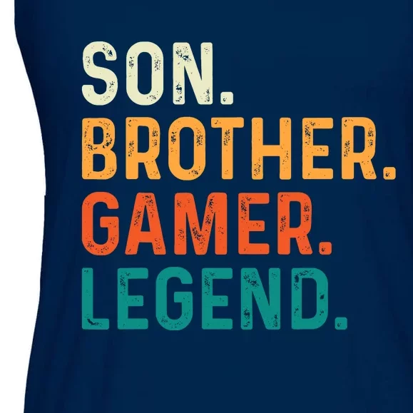 Son Brother Gamer Legend Funny Gaming Ladies Essential Flowy Tank