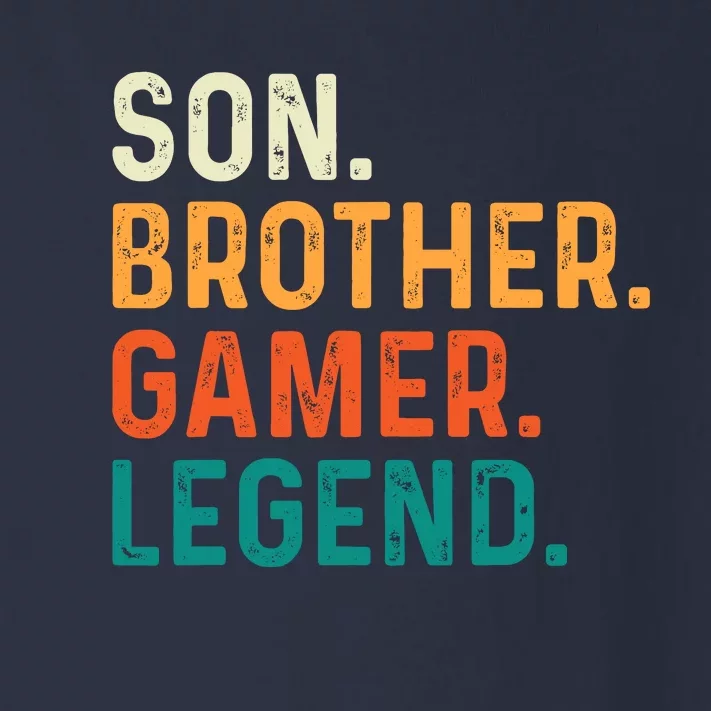 Son Brother Gamer Legend Funny Gaming Toddler Long Sleeve Shirt