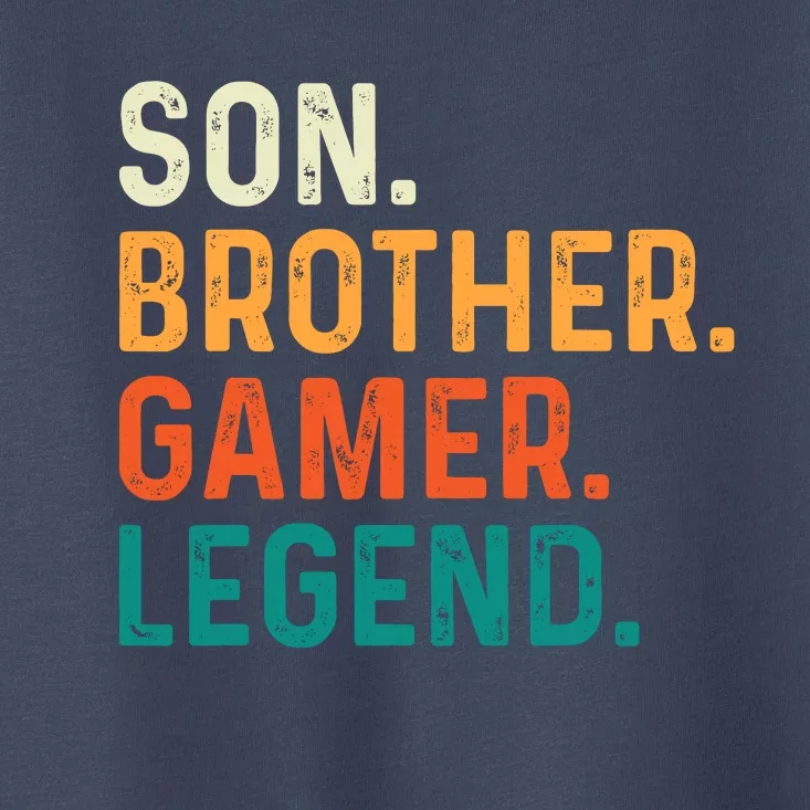 Son Brother Gamer Legend Funny Gaming Toddler T-Shirt