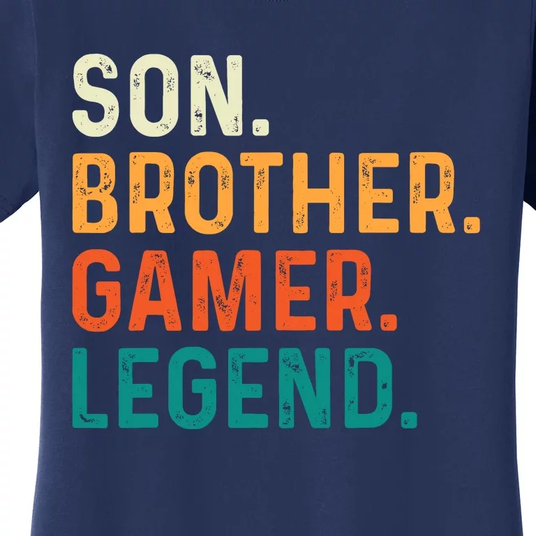 Son Brother Gamer Legend Funny Gaming Women's T-Shirt