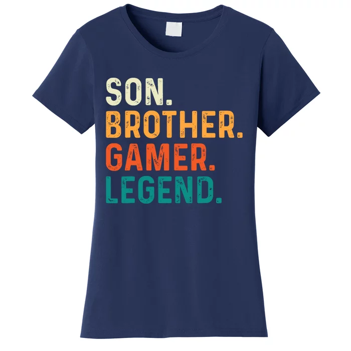 Son Brother Gamer Legend Funny Gaming Women's T-Shirt