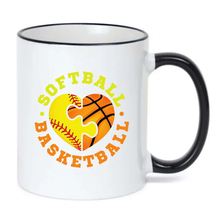 Softball Basketball Gift Black Color Changing Mug