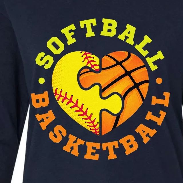 Softball Basketball Gift Womens Cotton Relaxed Long Sleeve T-Shirt