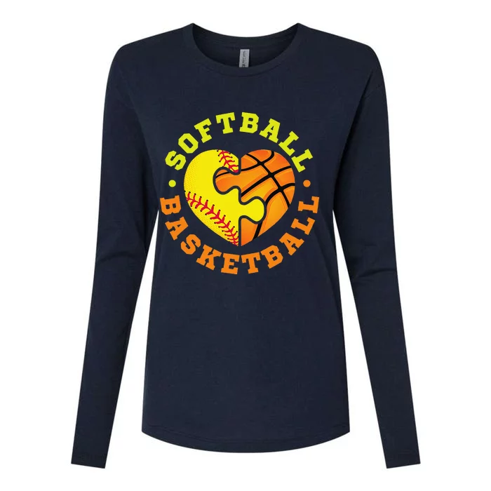 Softball Basketball Gift Womens Cotton Relaxed Long Sleeve T-Shirt