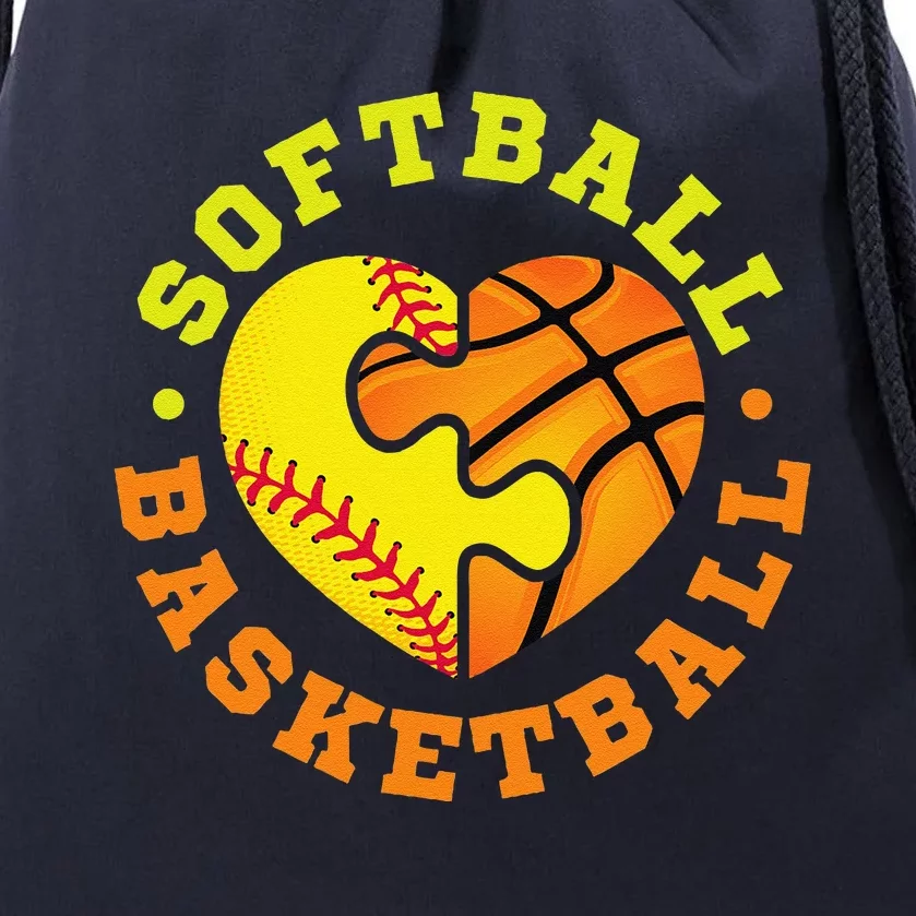 Softball Basketball Gift Drawstring Bag