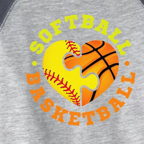 Softball Basketball Gift Toddler Fine Jersey T-Shirt