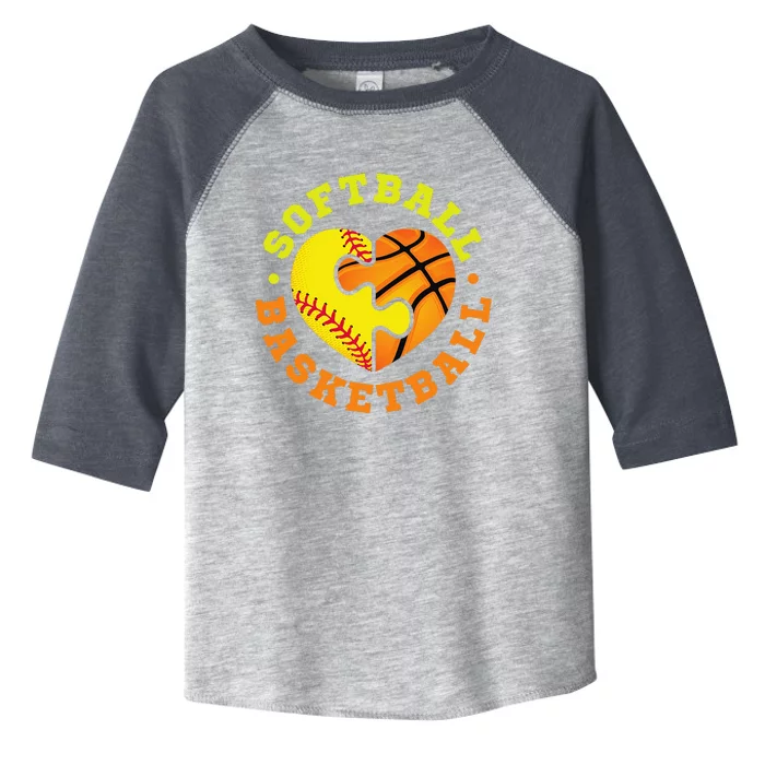 Softball Basketball Gift Toddler Fine Jersey T-Shirt