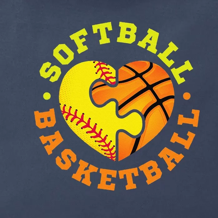 Softball Basketball Gift Zip Tote Bag