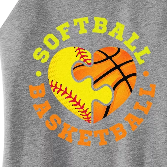 Softball Basketball Gift Women’s Perfect Tri Rocker Tank