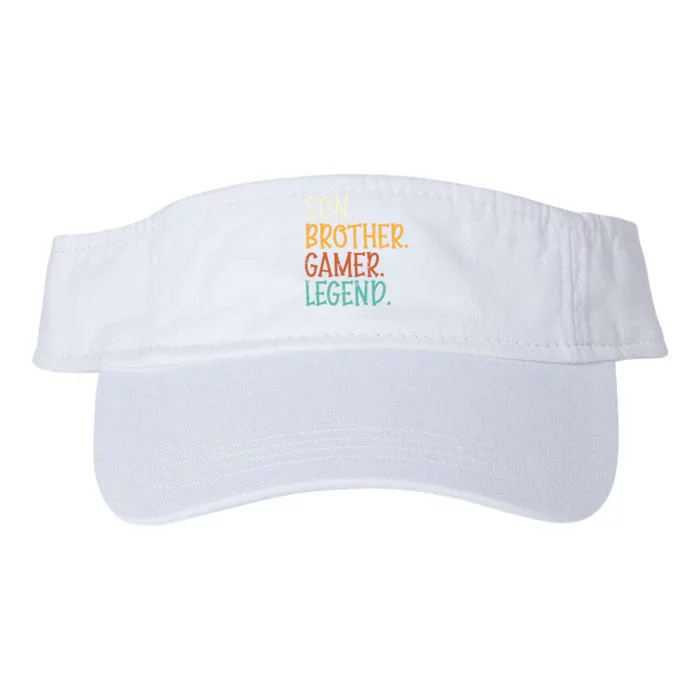 Son Brother Gamer Legend Funny Gaming Valucap Bio-Washed Visor