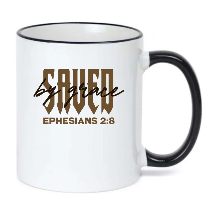 Saved By Grace Ephesians 28 Provision Of Grace Black Color Changing Mug