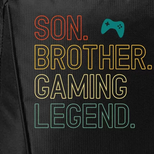 Son Brother Gaming Legend For Gamer Gift City Backpack