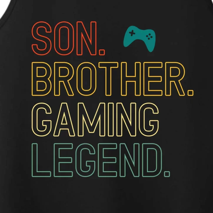 Son Brother Gaming Legend For Gamer Gift Performance Tank