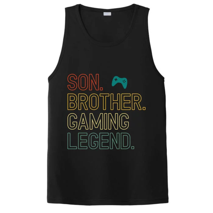 Son Brother Gaming Legend For Gamer Gift Performance Tank