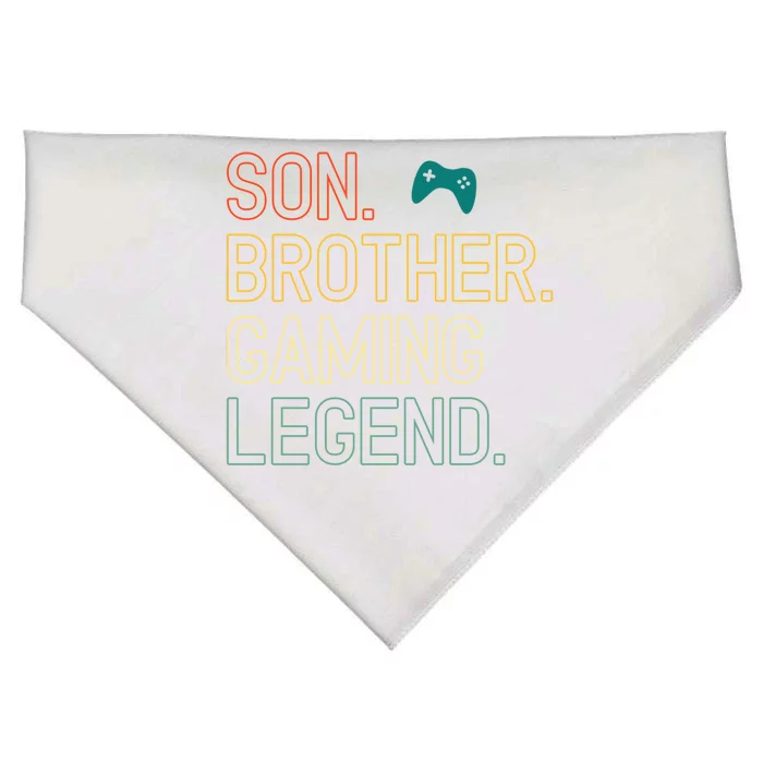 Son Brother Gaming Legend For Gamer Gift USA-Made Doggie Bandana