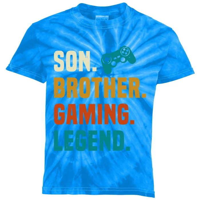 Son Brother Gaming Legend Next Level Gear And Accessories Gift Kids Tie-Dye T-Shirt