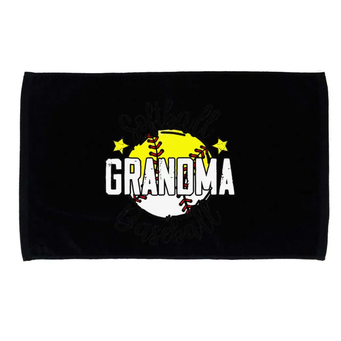 Softball Baseball Grandma Gift For Women Microfiber Hand Towel