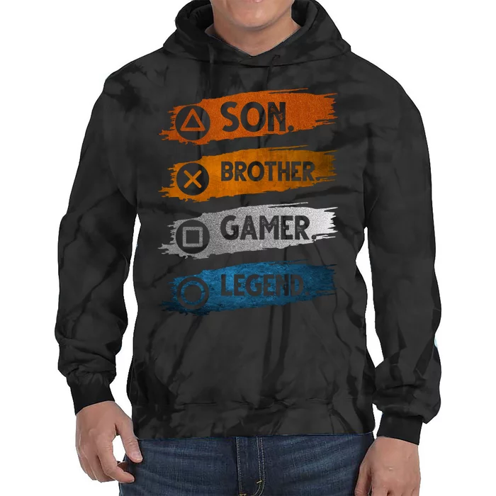 Son Brother Gamer Legend Controller Tie Dye Hoodie