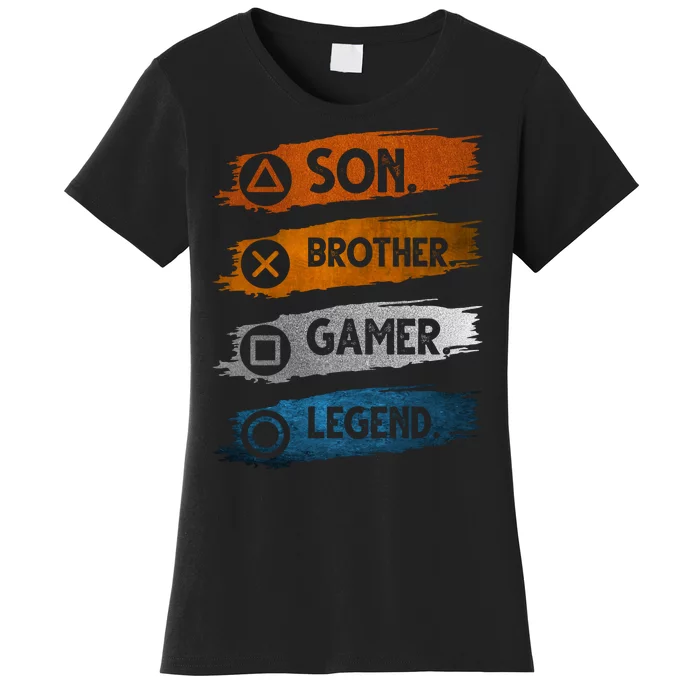 Son Brother Gamer Legend Controller Women's T-Shirt