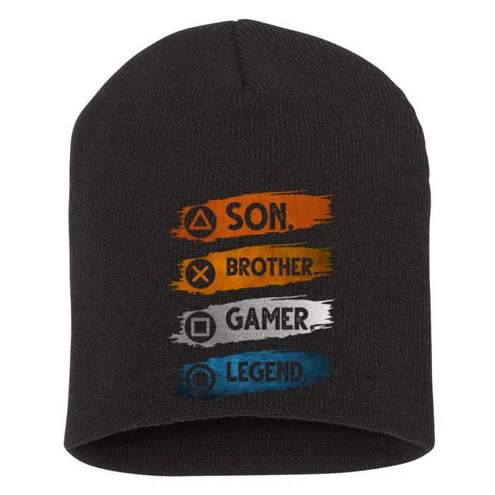 Son Brother Gamer Legend Controller Short Acrylic Beanie