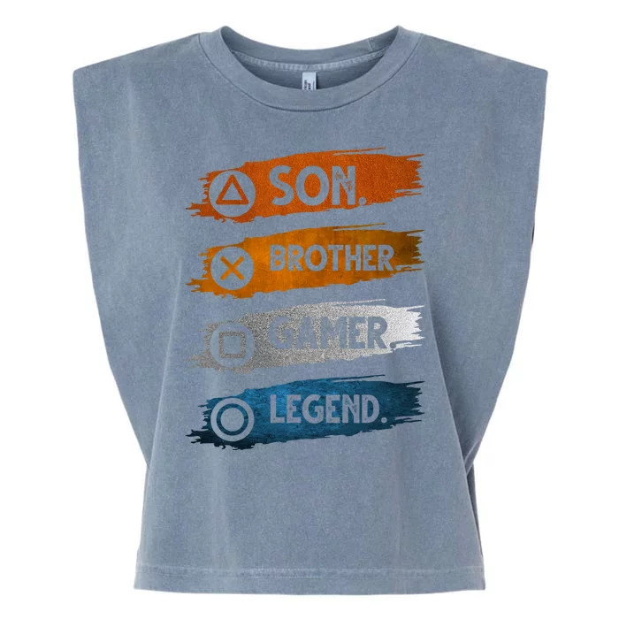 Son Brother Gamer Legend Controller Garment-Dyed Women's Muscle Tee