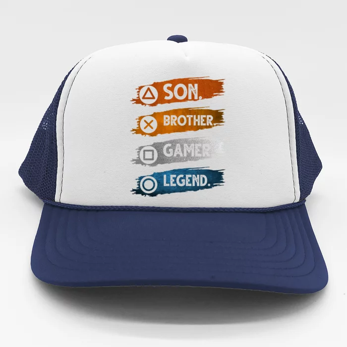 Son Brother Gamer Legend Controller Trucker Hat