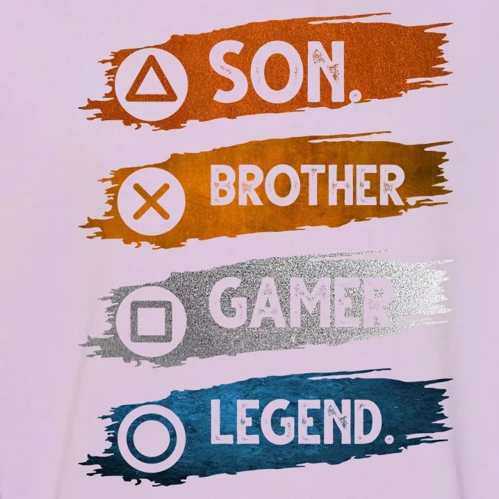 Son Brother Gamer Legend Controller Garment-Dyed Sweatshirt