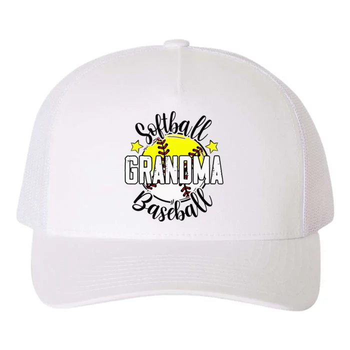 Softball Baseball Grandma Gift For Yupoong Adult 5-Panel Trucker Hat