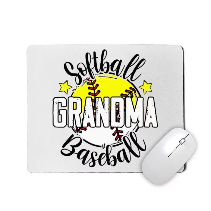 Softball Baseball Grandma Gift For Mousepad