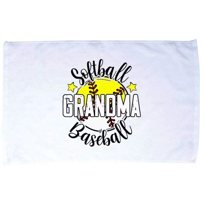 Softball Baseball Grandma Gift For Microfiber Hand Towel